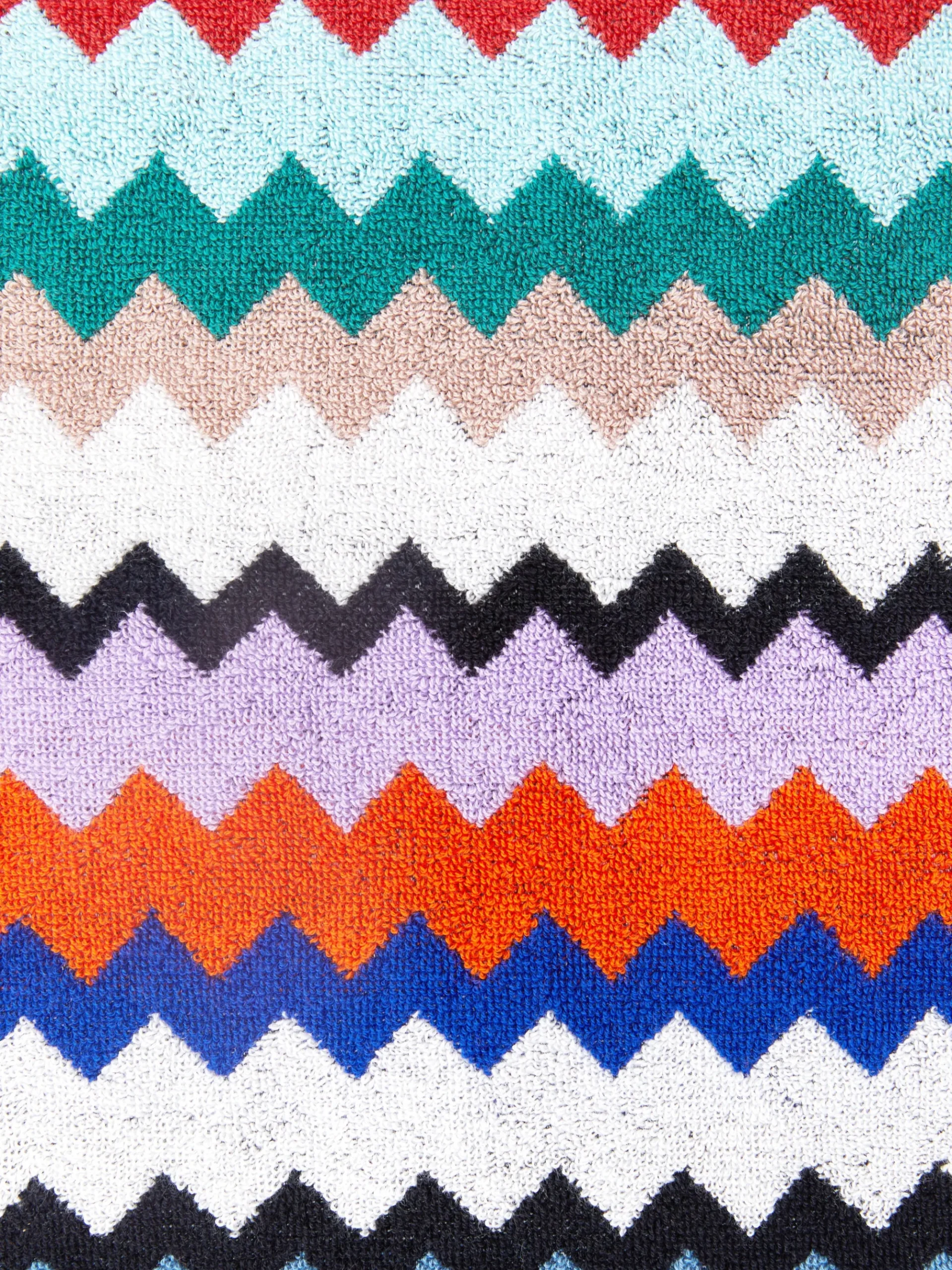 Riverbero 100x180 cm beach towel in zigzag cotton terry cloth