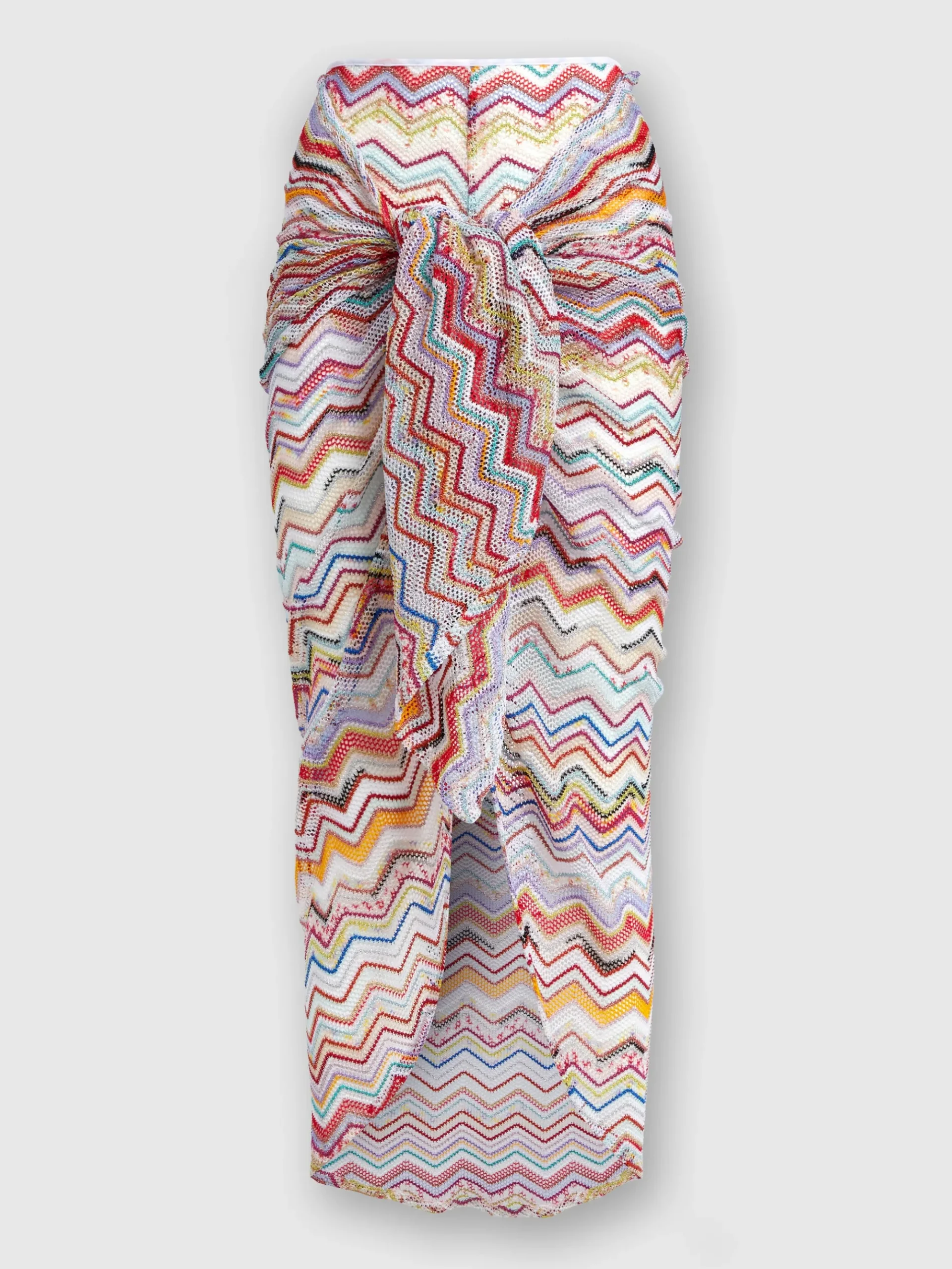 Sarong skirt in crochet with lurex