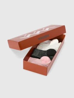 Set of 3 lamé ribbed socks