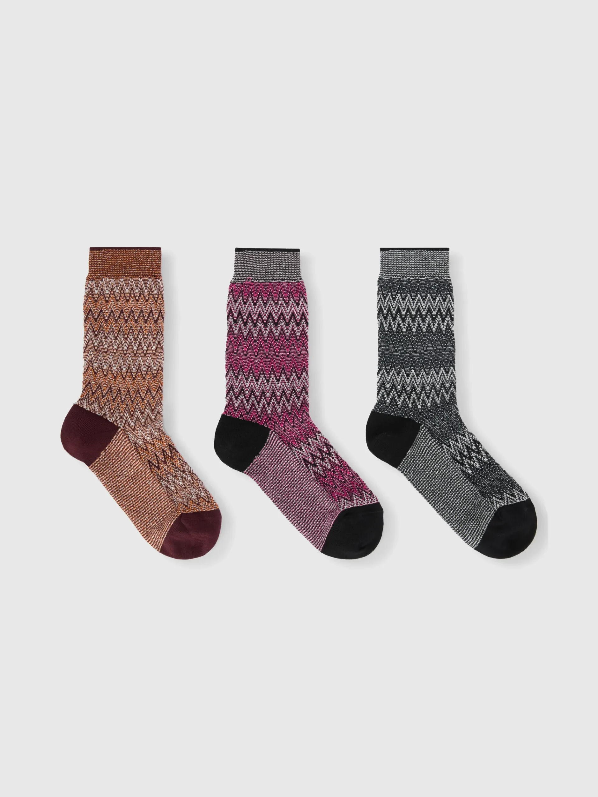 Set of 3 zig zag socks