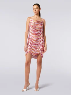 Short cover-up with slub tubular fringes