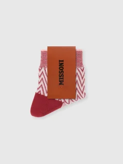Short zig zag cotton socks