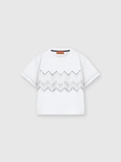 Short-sleeved cotton crewneck T-shirt