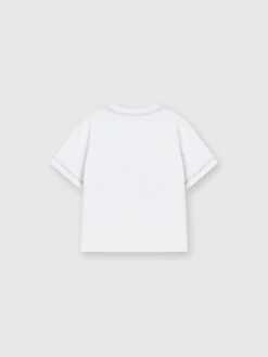 Short-sleeved cotton crewneck T-shirt