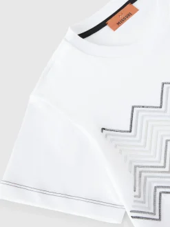 Short-sleeved cotton crewneck T-shirt