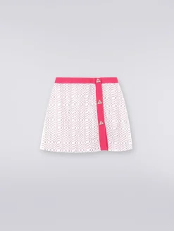 Silk and technical fabric skirt