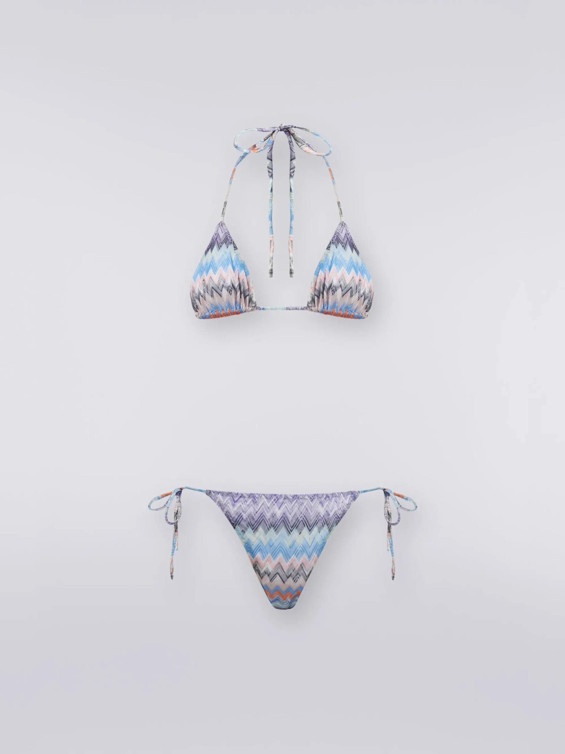 Slub chevron viscose bikini