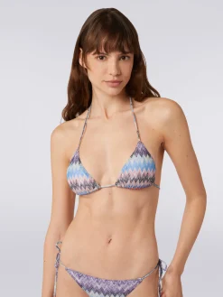 Slub chevron viscose bikini