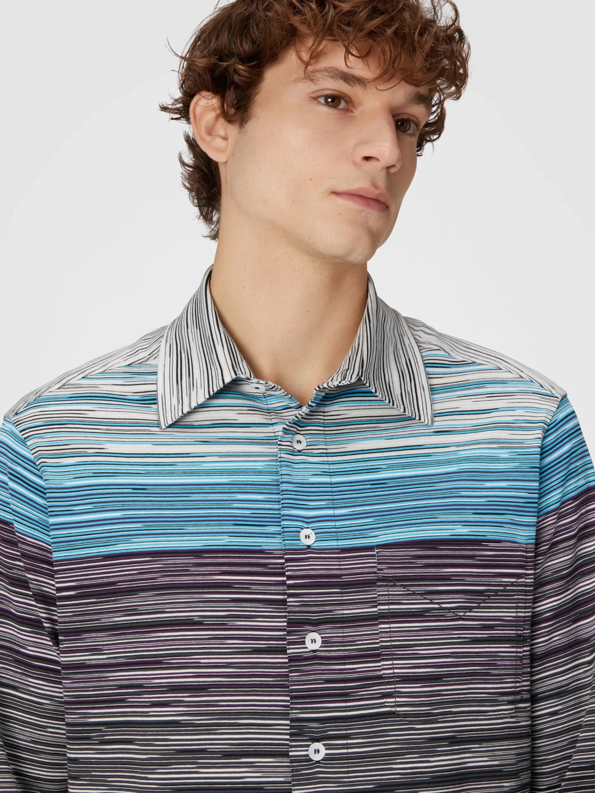 Slub cotton jersey shirt