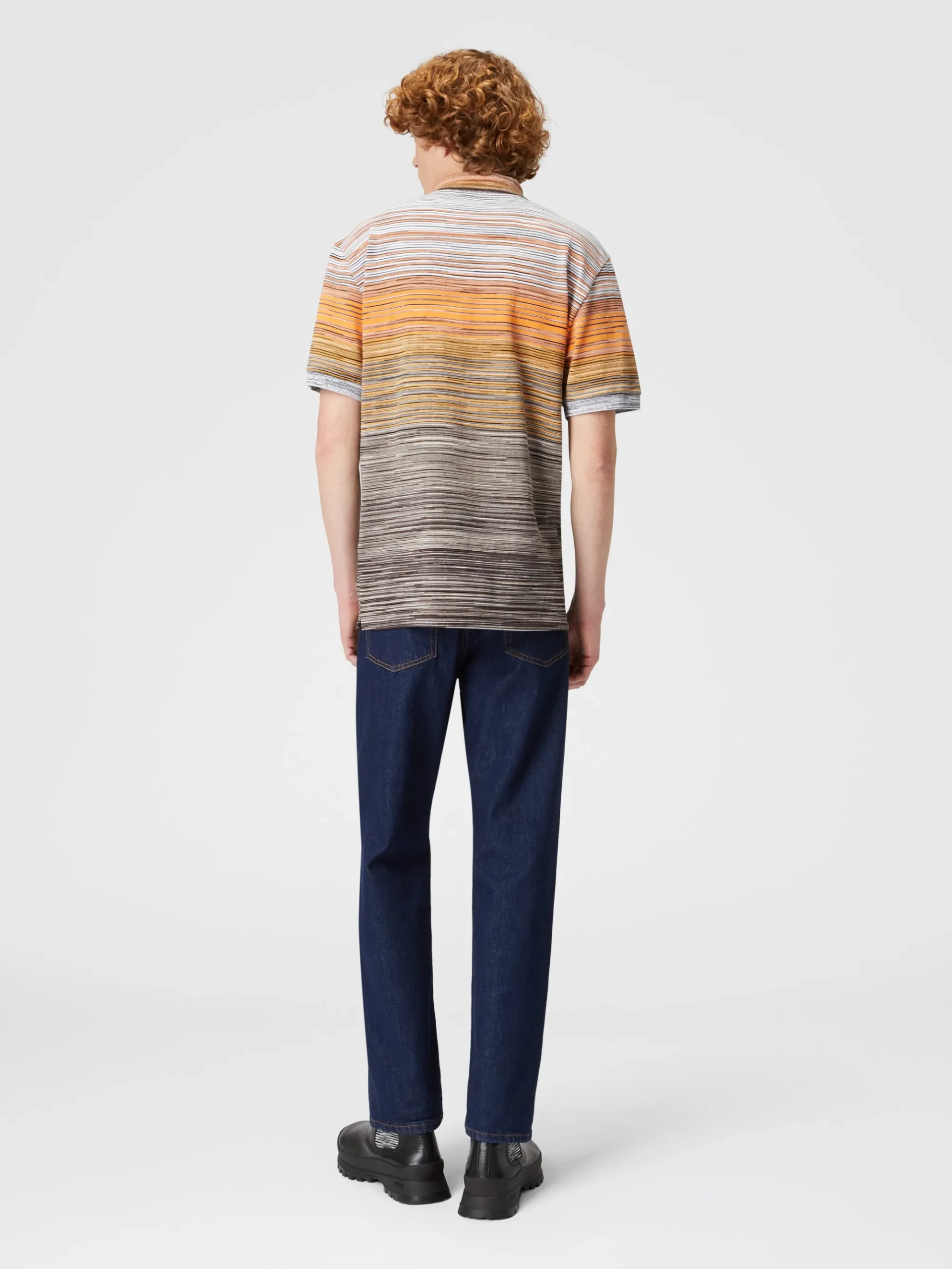 Slub cotton piqué polo shirt