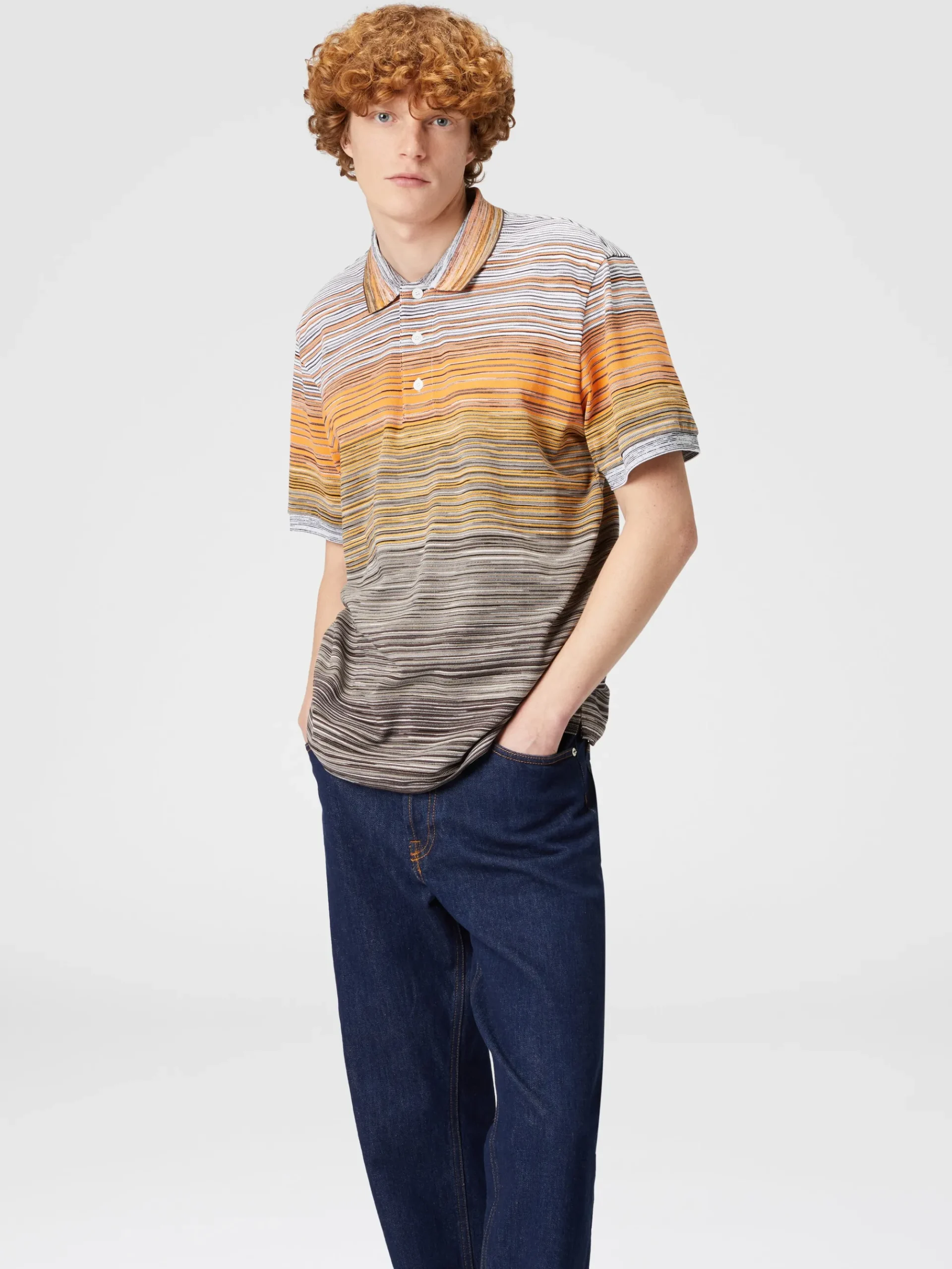 Slub cotton piqué polo shirt
