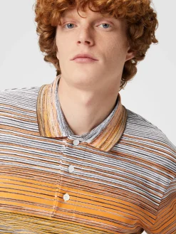 Slub cotton piqué polo shirt