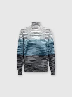 Slub wool turtleneck pullover