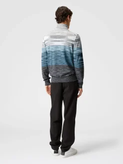Slub wool turtleneck pullover