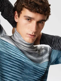 Slub wool turtleneck pullover
