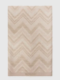 Stole in cotton blend zig zag lamé