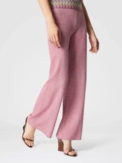 Straight-leg jacquard trousers