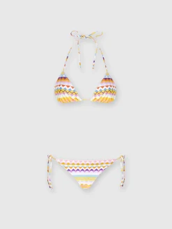 Stretch bikini with zigzag print