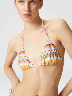 Stretch bikini with zigzag print