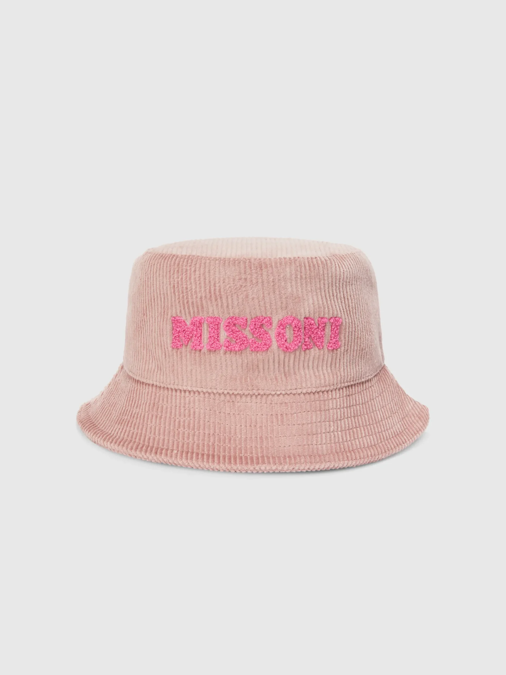 Striped cotton velvet hat