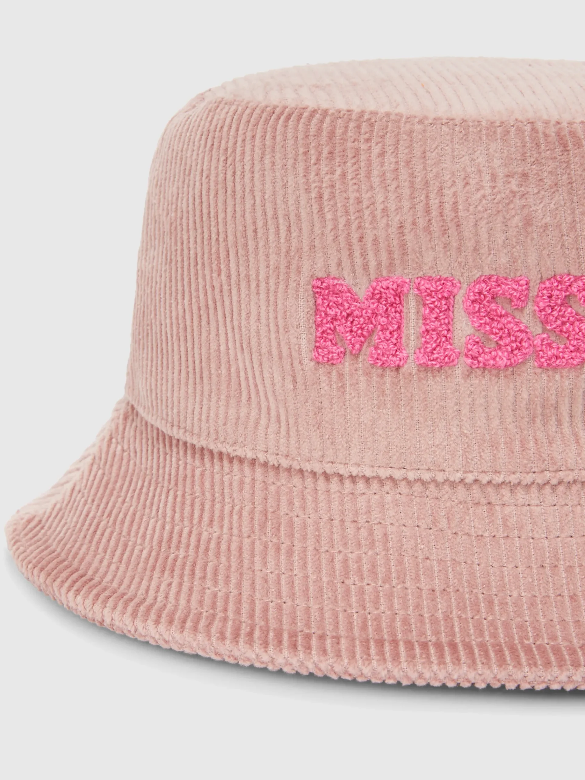Striped cotton velvet hat