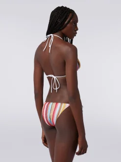 Striped crochet bikini