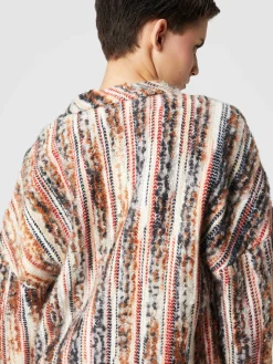 Striped wool, mohair and alpaca blend jacket