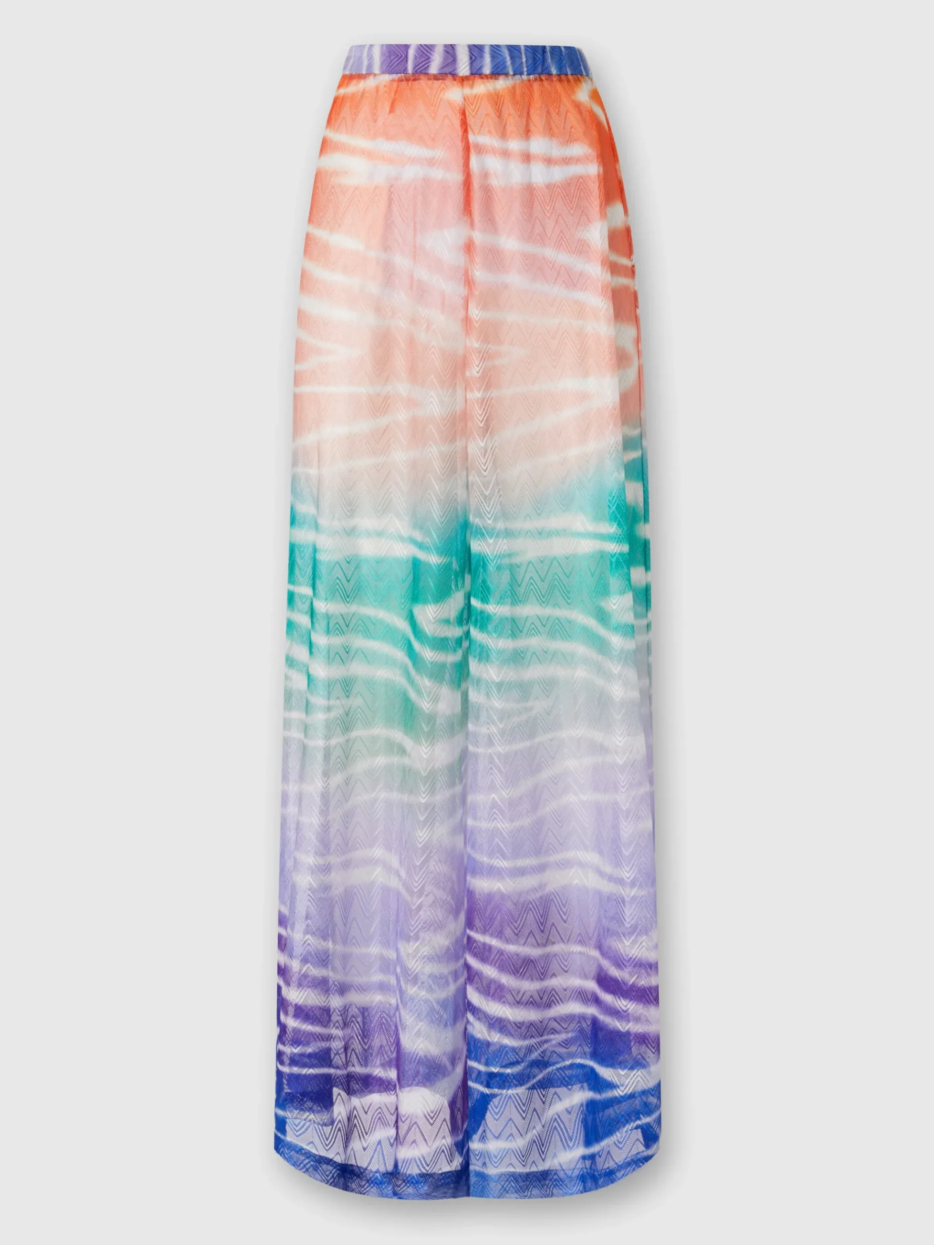 Tie-dye print cover up trousers