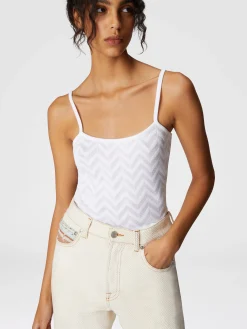 Tonal chevron tank top
