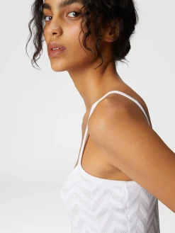 Tonal chevron tank top