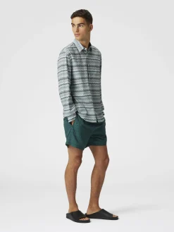 Tonal zigzag swim trunks
