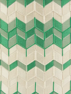 Tread 40x30 cm cylindrical pouffe with 3D effect chevron