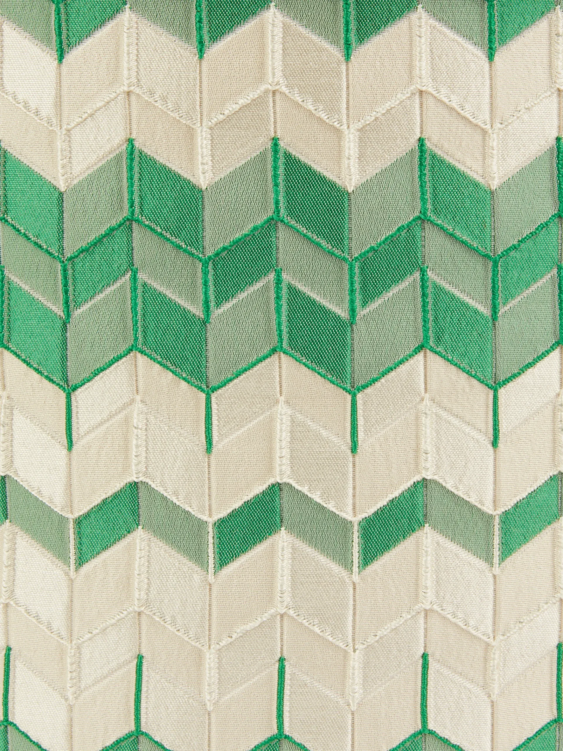 Tread 40x30 cm cylindrical pouffe with 3D effect chevron