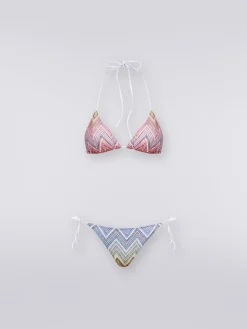 Triangle bikini in zigzag fabric