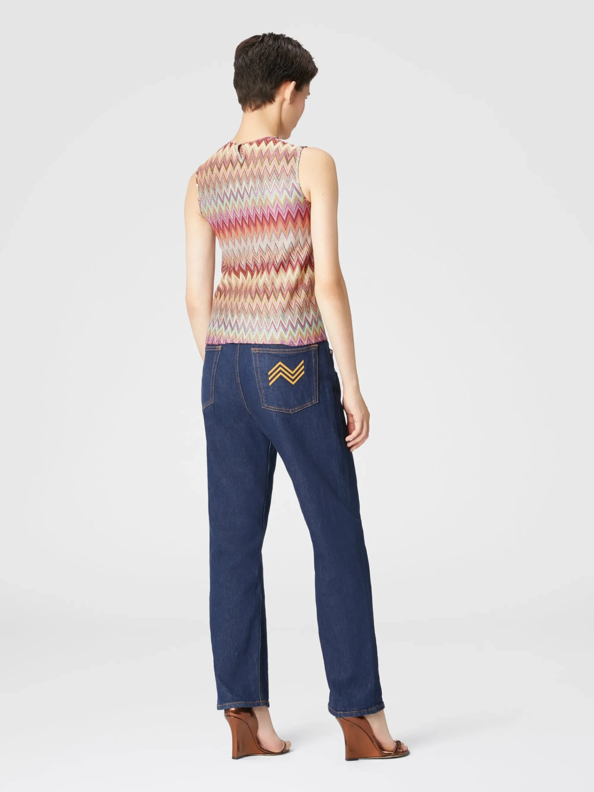 Turtleneck knit lace top