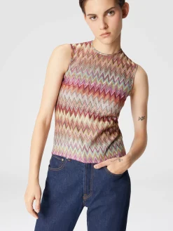Turtleneck knit lace top