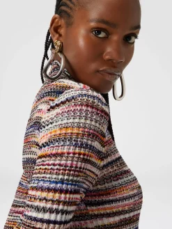 Viscose and ribbed wool turtleneck