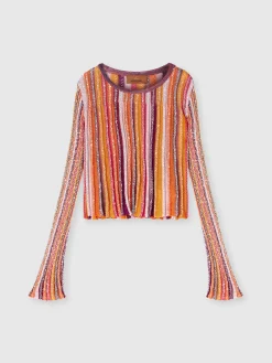 Viscose blend crewneck pullover