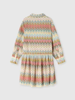 Viscose blend lamé dress