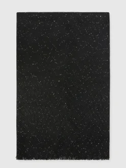 Viscose blend stole with sequins