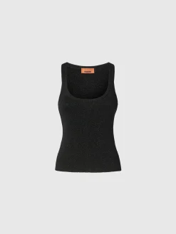 Viscose lamé tank top