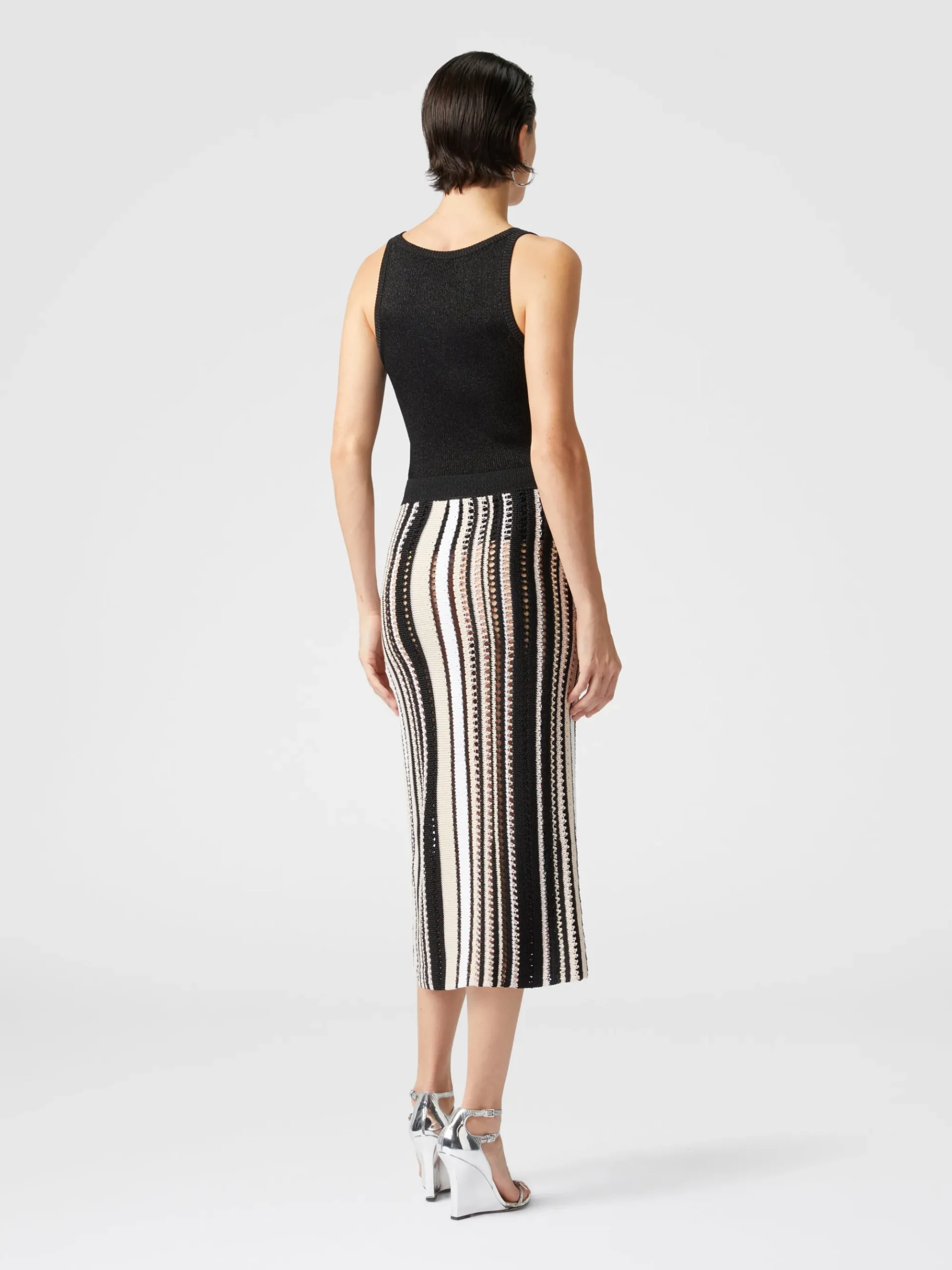 Viscose lamé tank top