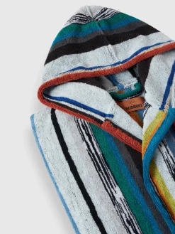 Wooden terry cotton bathrobe