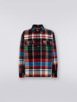Wool and cotton overshirt