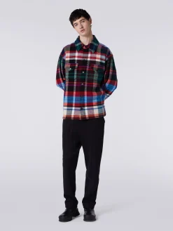 Wool and cotton overshirt