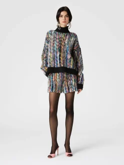 Wool and mohair bouclé shorts