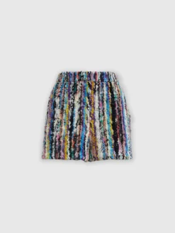 Wool and mohair bouclé shorts