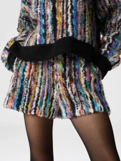 Wool and mohair bouclé shorts