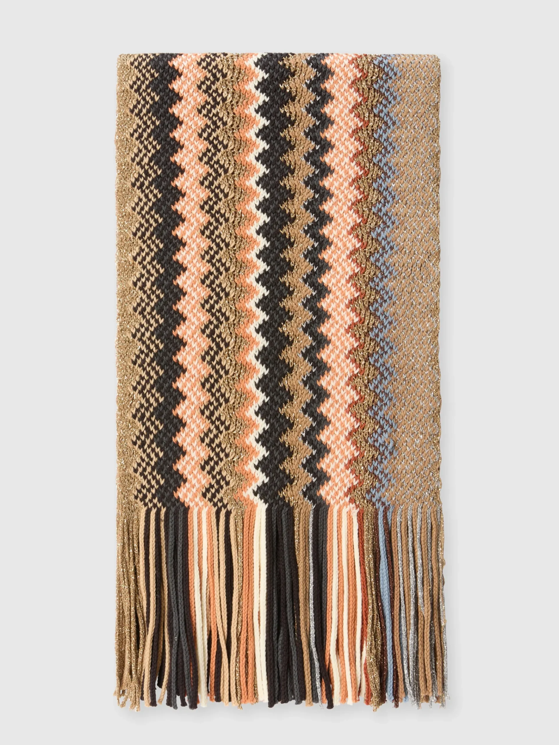 Wool and viscose lamé scarf