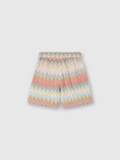 Wrap skirt in zig zag lamé knit